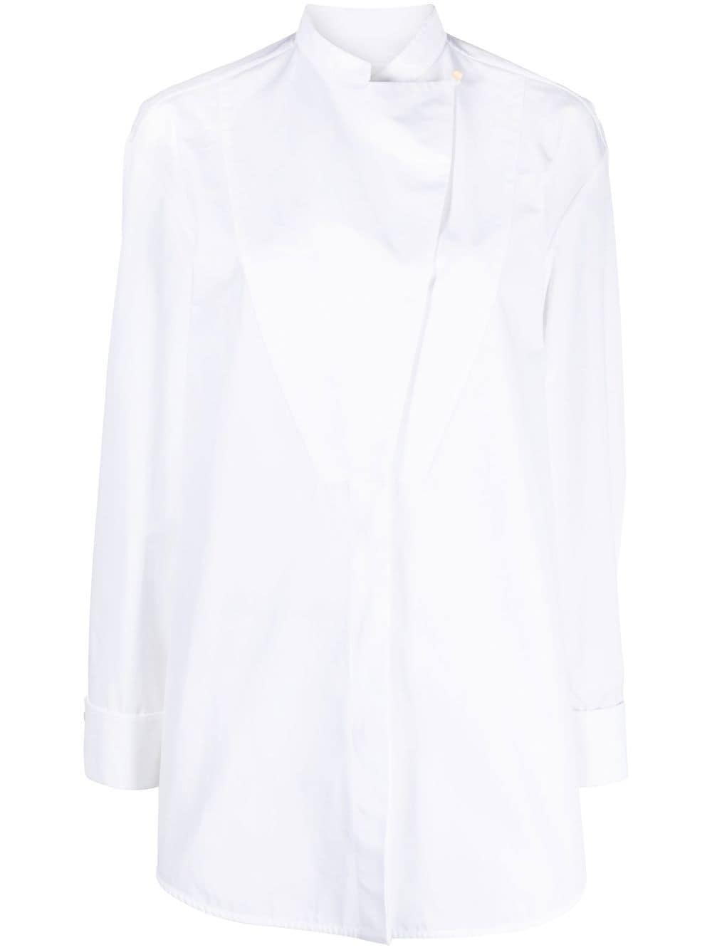 Jil Sander wrap-design cotton shirt - White von Jil Sander