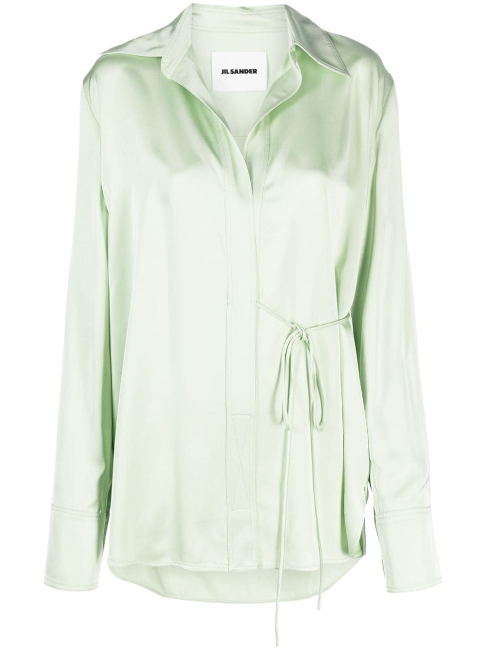 Jil Sander wrap satin shirt - Green von Jil Sander