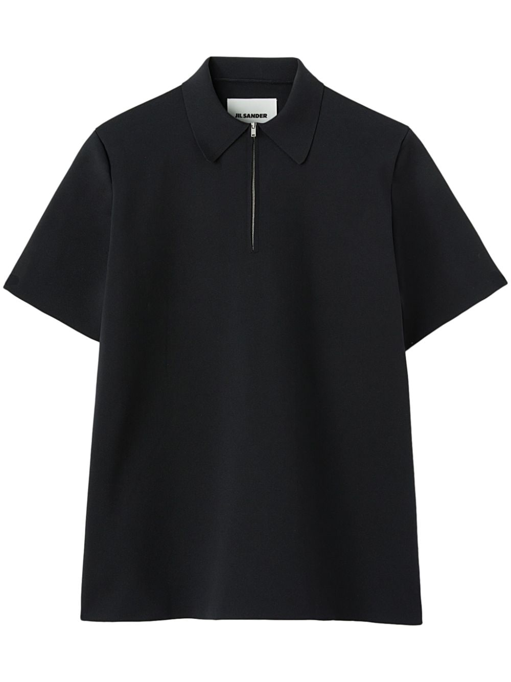 Jil Sander zip-front polo top - Black von Jil Sander