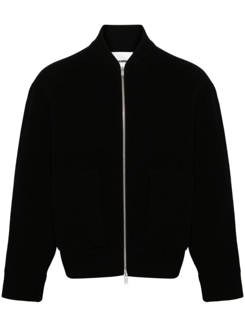 Jil Sander zip-up fleece cardigan - Black von Jil Sander