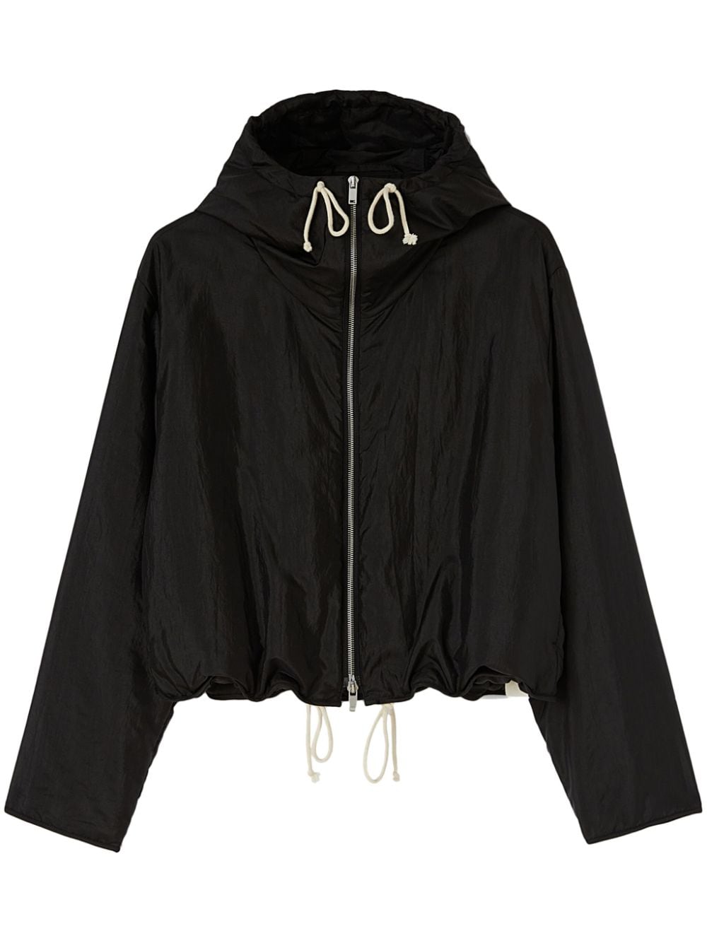 Jil Sander zip-up hooded jacket - Black von Jil Sander