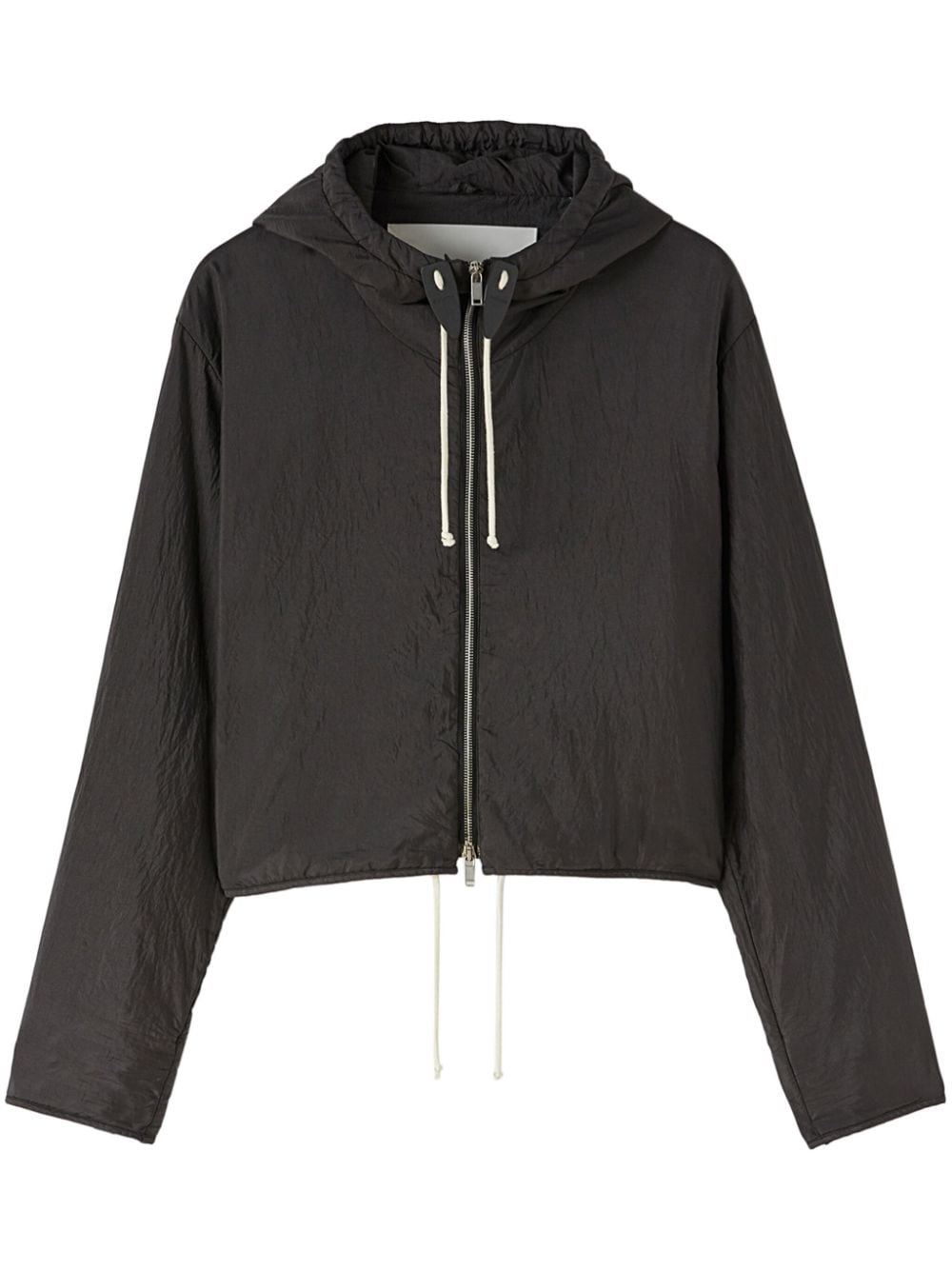 Jil Sander zip-up hooded jacket - Black von Jil Sander