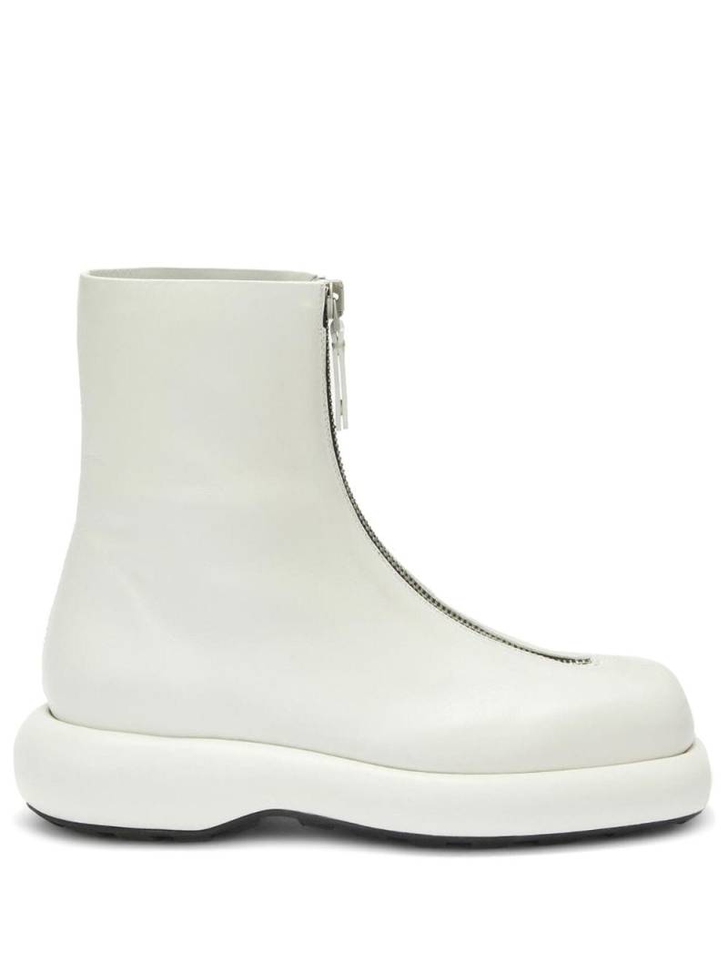 Jil Sander zip-up leather boots - White von Jil Sander