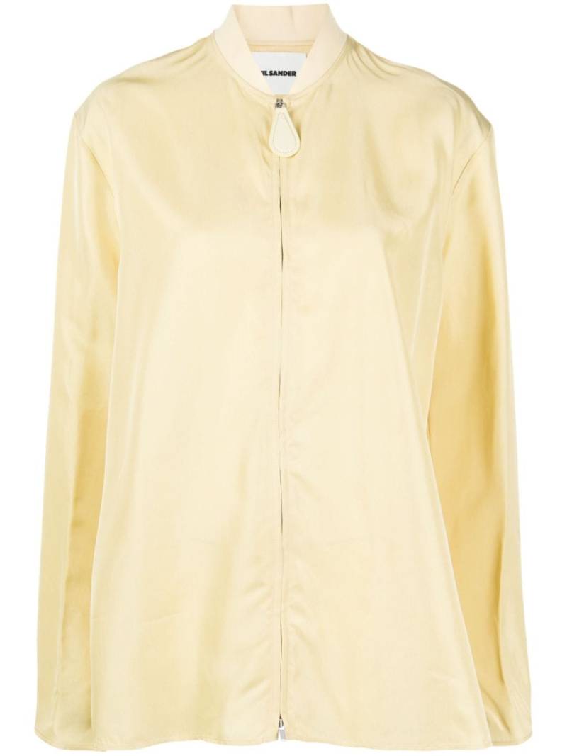 Jil Sander zip-up long-sleeve shirt - Yellow von Jil Sander