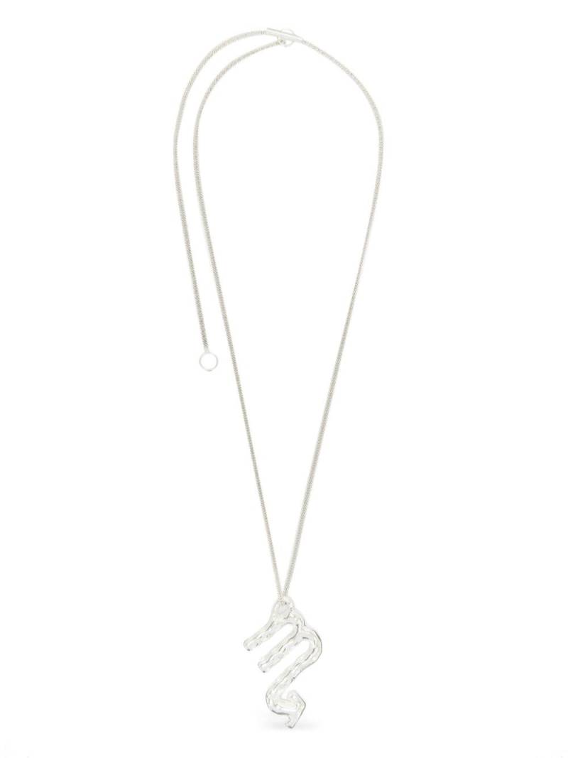 Jil Sander zodiac-pendant silver necklace von Jil Sander