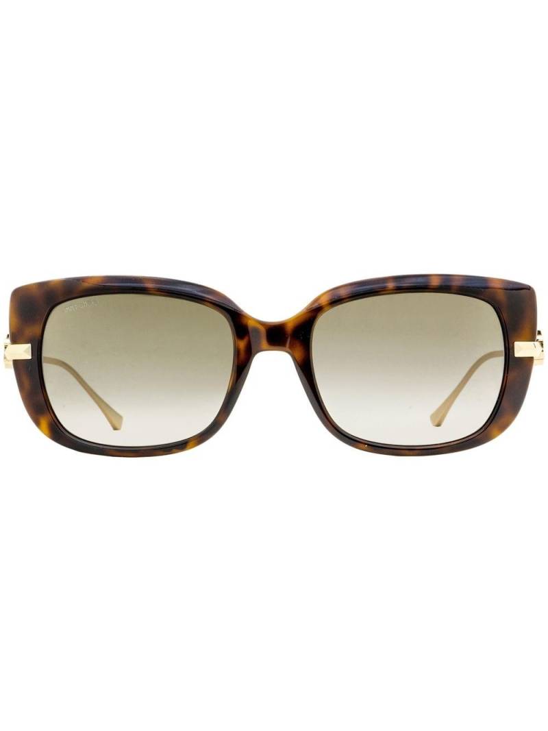 Jimmy Choo Eyewear Orla rectangular-frame sunglasses - Brown von Jimmy Choo Eyewear