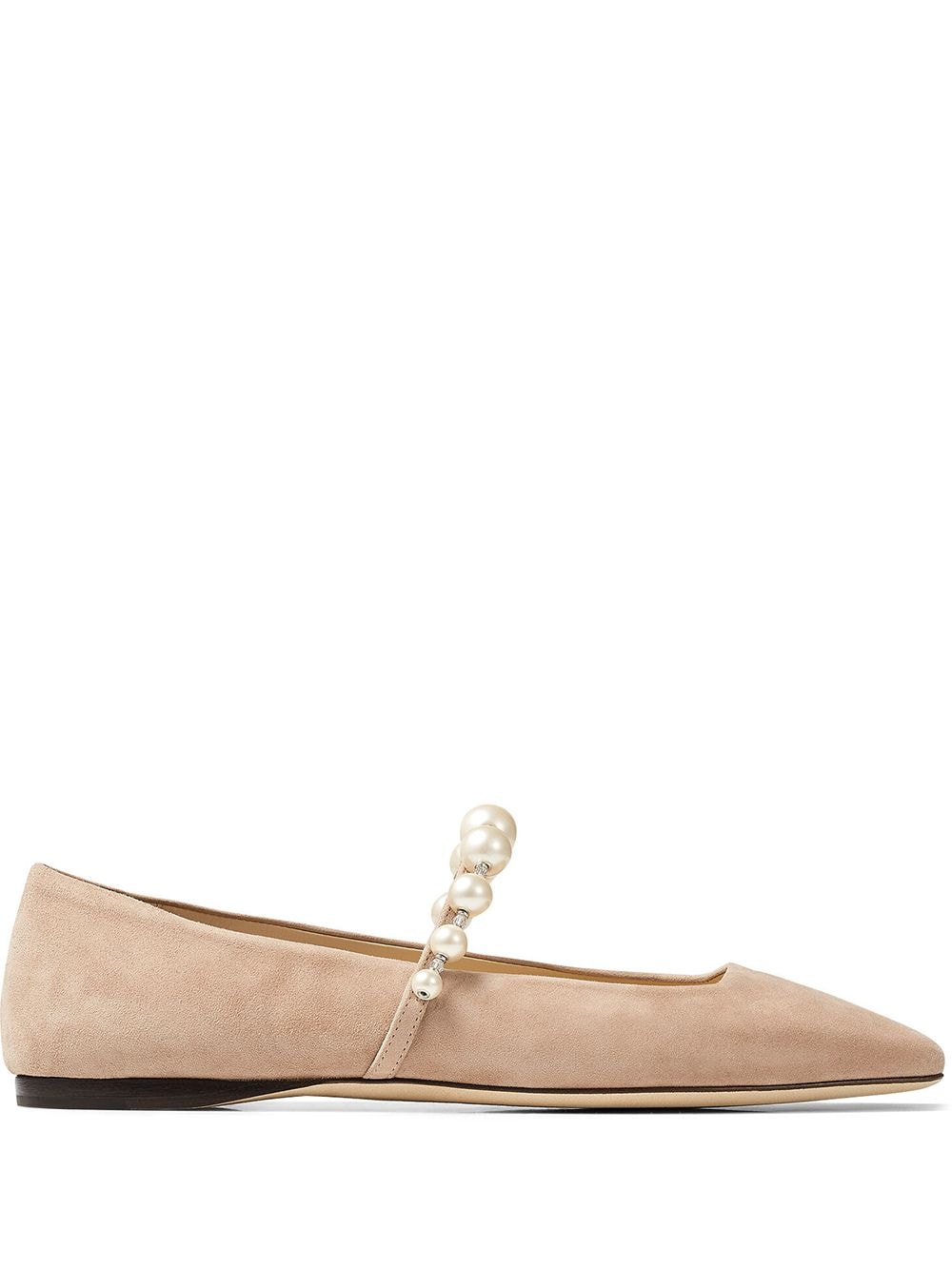 Jimmy Choo Ade square-toe ballerina shoes - Pink von Jimmy Choo