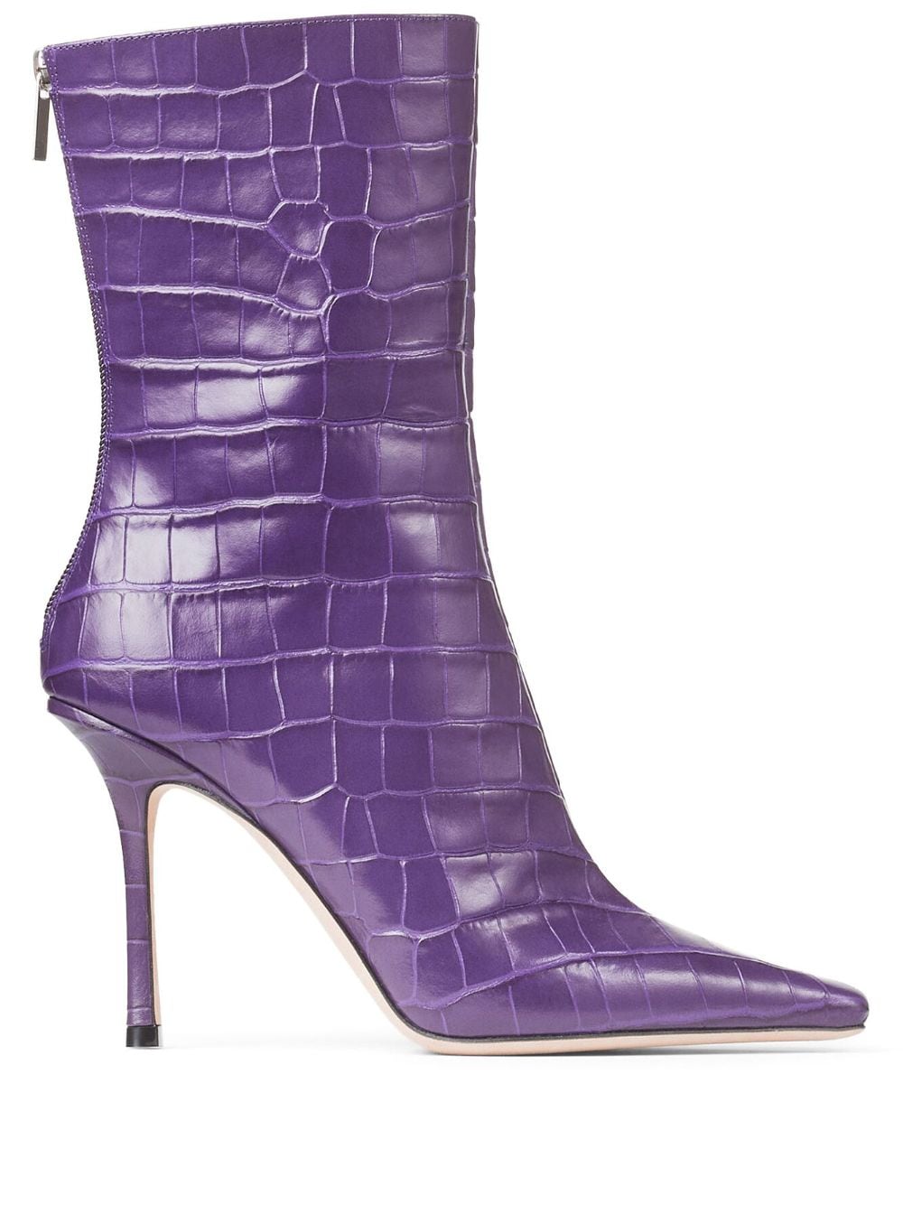 Jimmy Choo Agathe 100mm pointed-toe boots - Purple von Jimmy Choo