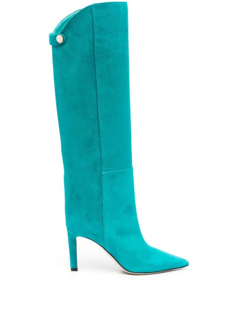 Jimmy Choo Alizze 90mm suede knee boots - Blue von Jimmy Choo