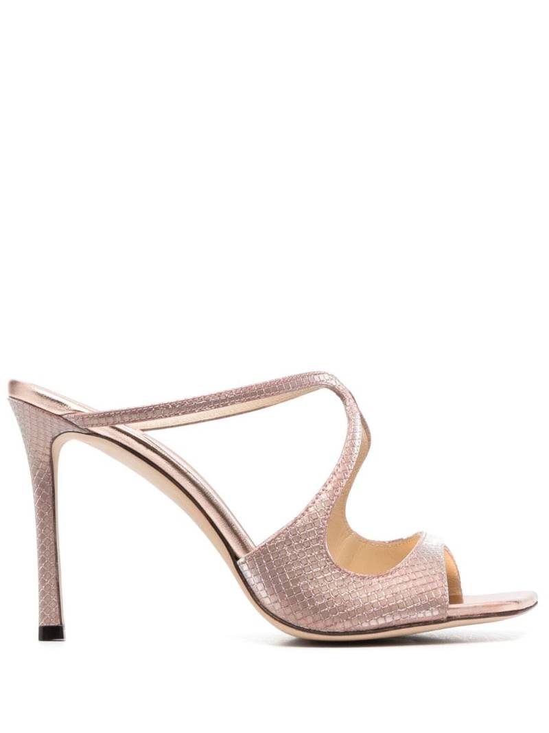 Jimmy Choo Anise 95mm leather mules - Pink von Jimmy Choo