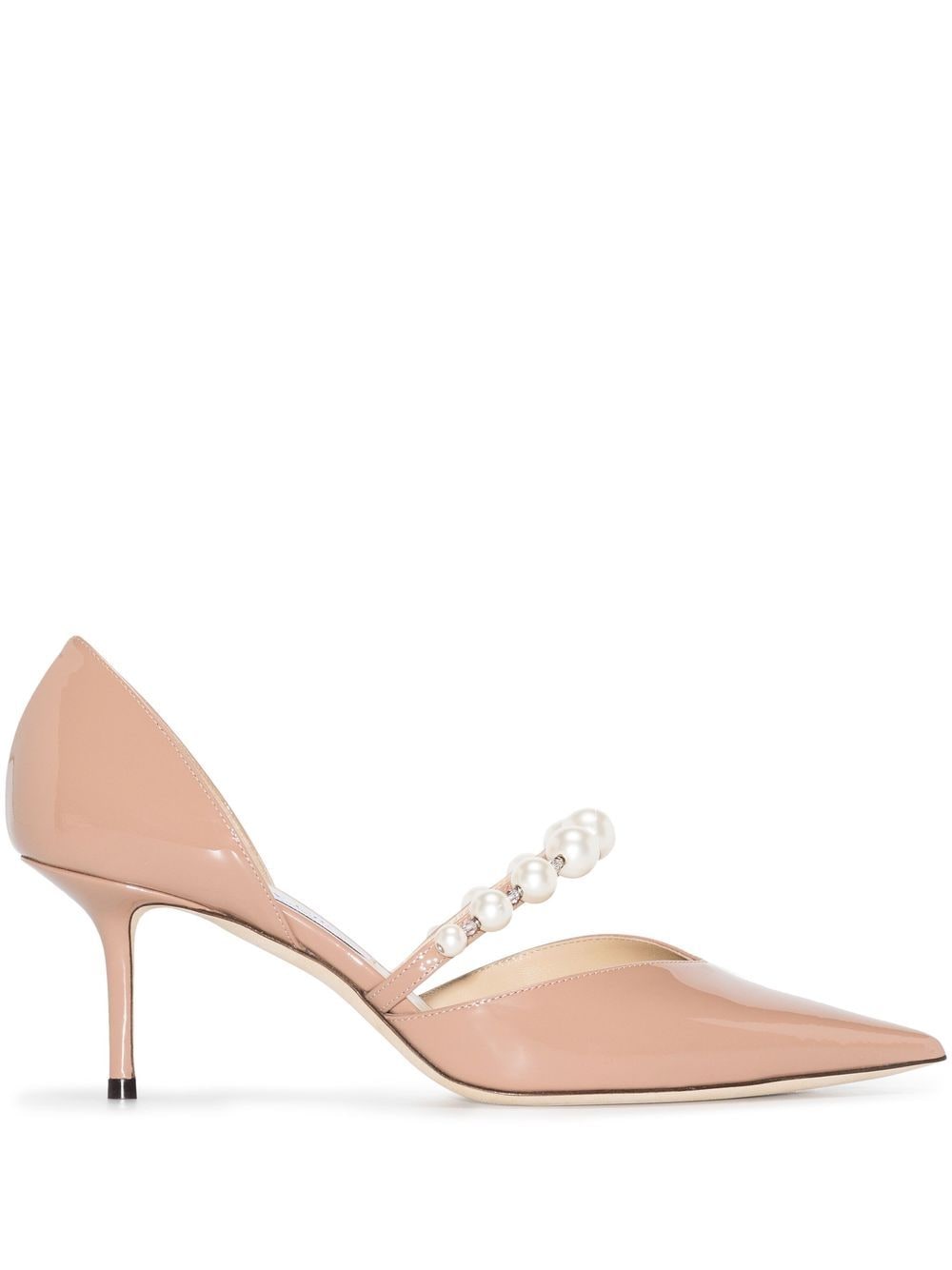 Jimmy Choo Aurelie 65mm pearl-embellished pumps - Pink von Jimmy Choo