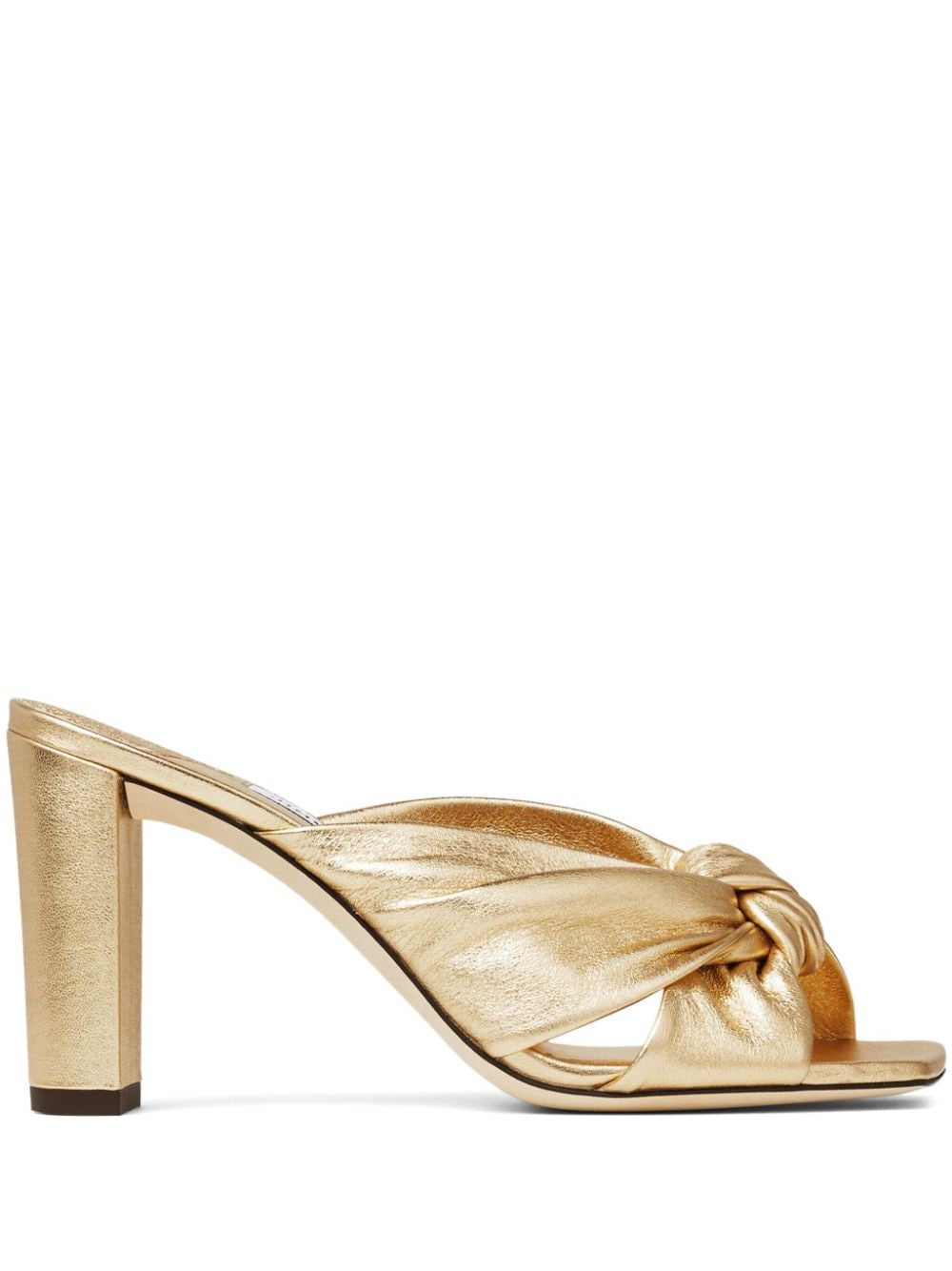 Jimmy Choo Avenue metallic-finish leather mules - Gold von Jimmy Choo