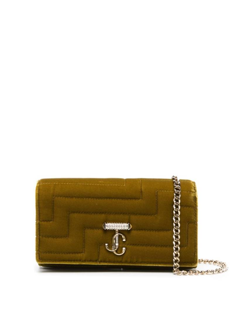 Jimmy Choo Avenue quilted velvet crossbody bag - Gold von Jimmy Choo