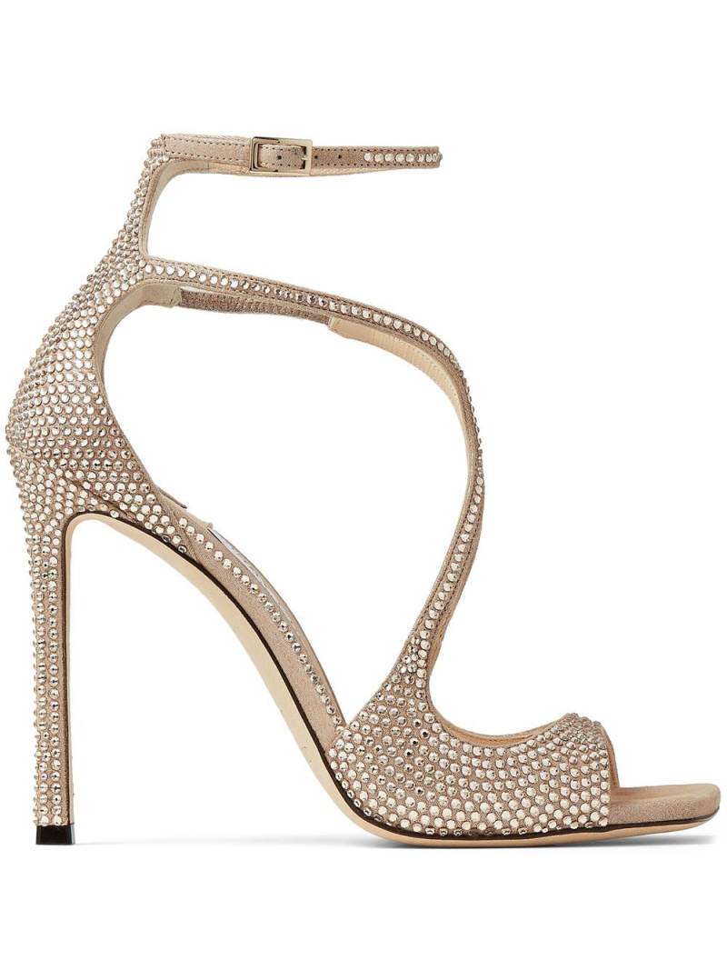 Jimmy Choo Azia 95mm crystal-embellished sandals - Neutrals von Jimmy Choo