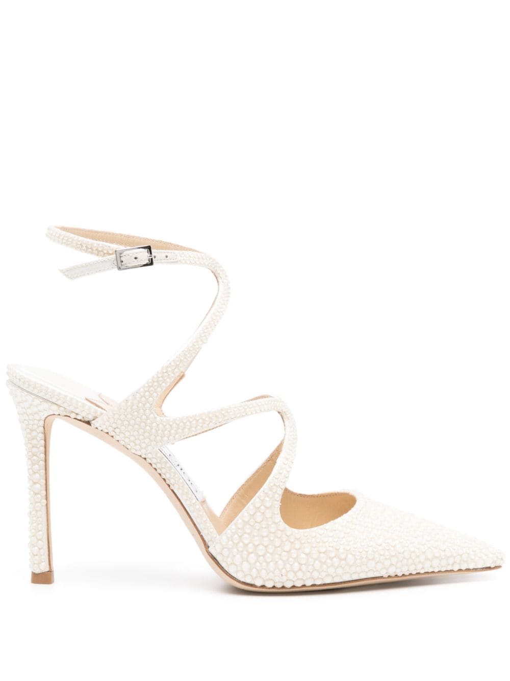 Jimmy Choo Azia 95mm crystal-embellishment pumps - White von Jimmy Choo