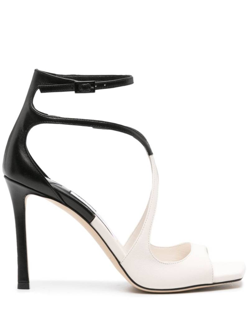 Jimmy Choo Azia 95mm leather sandals - White von Jimmy Choo