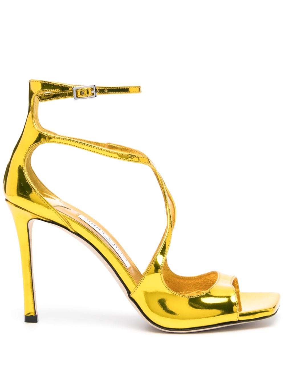 Jimmy Choo Azia 95mm leather sandals - Yellow von Jimmy Choo