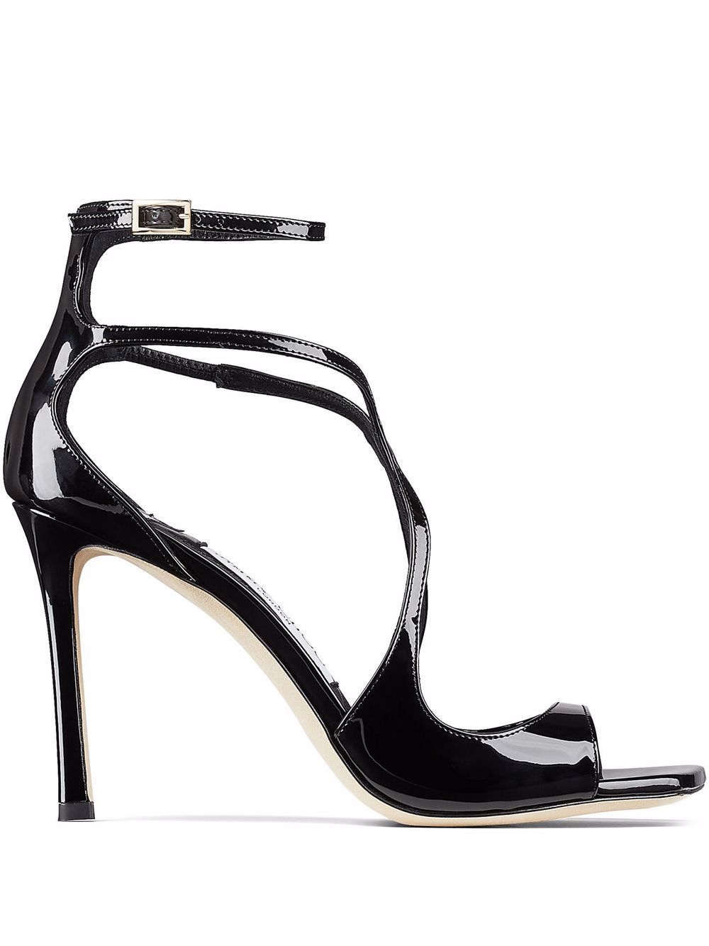 Jimmy Choo Azia 95mm square-toe sandals - Black von Jimmy Choo