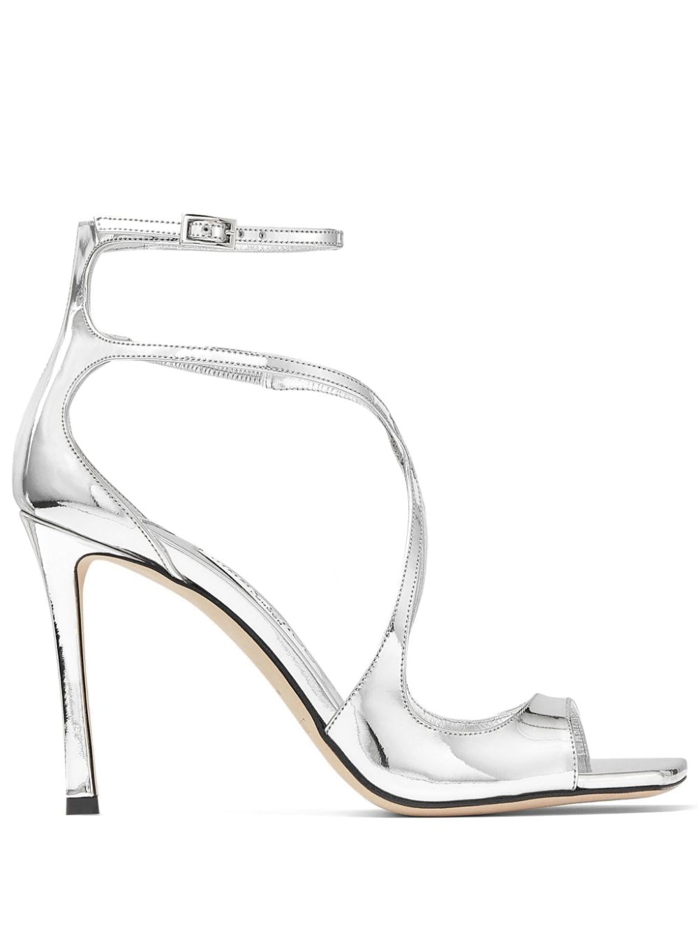 Jimmy Choo Azia 95mmm leather sandals - Silver von Jimmy Choo