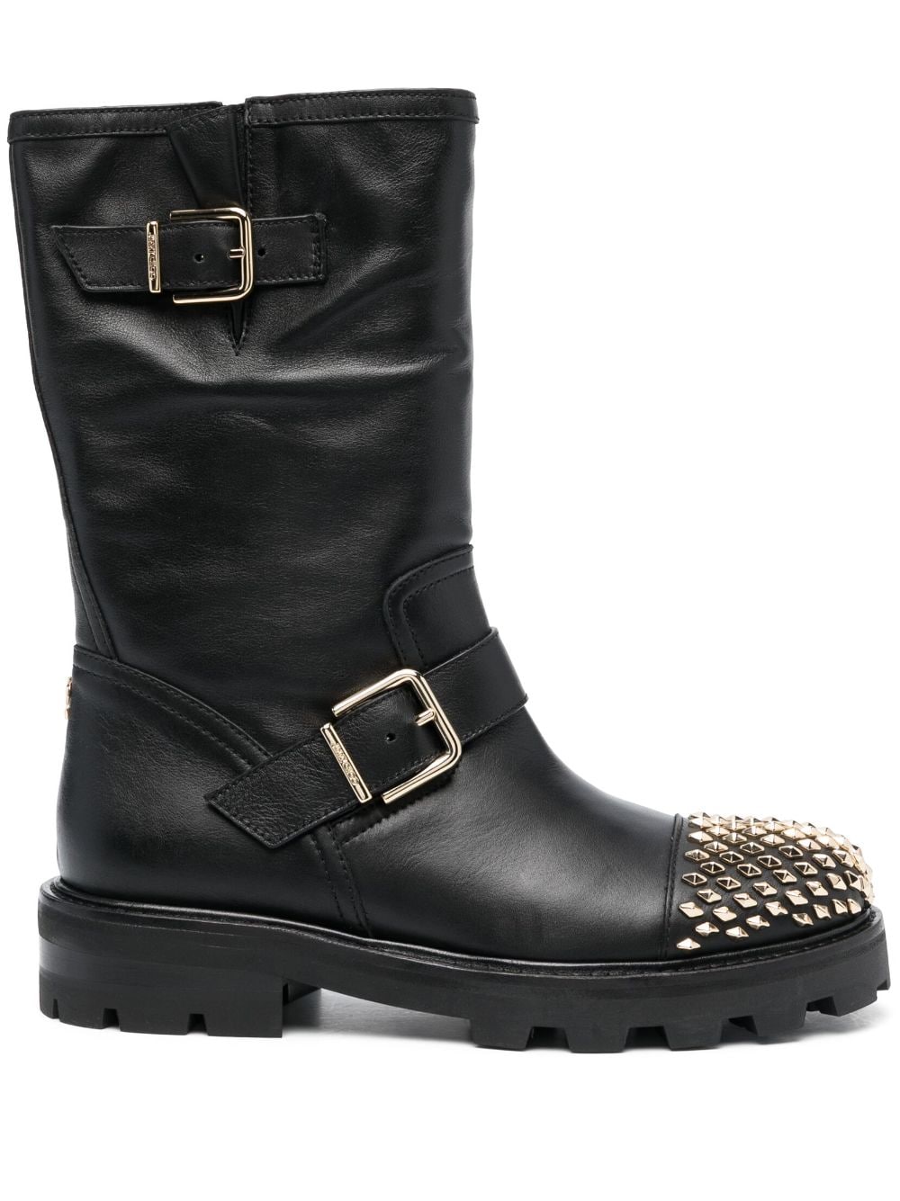 Jimmy Choo Biker II stud-embellished boots - Black von Jimmy Choo