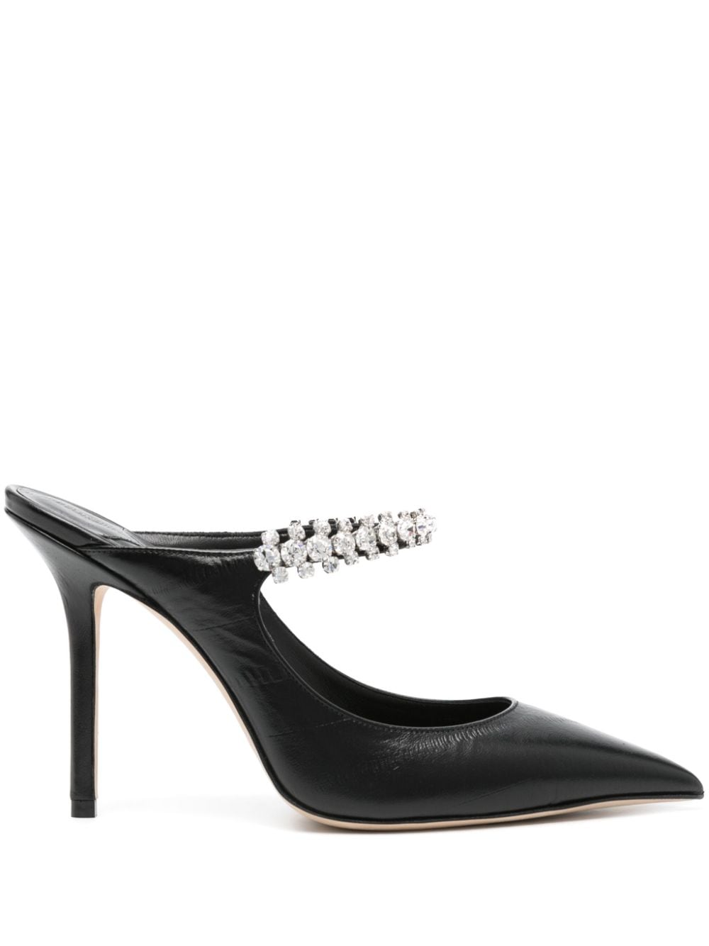 Jimmy Choo Bing 100mm leather mules - Black von Jimmy Choo