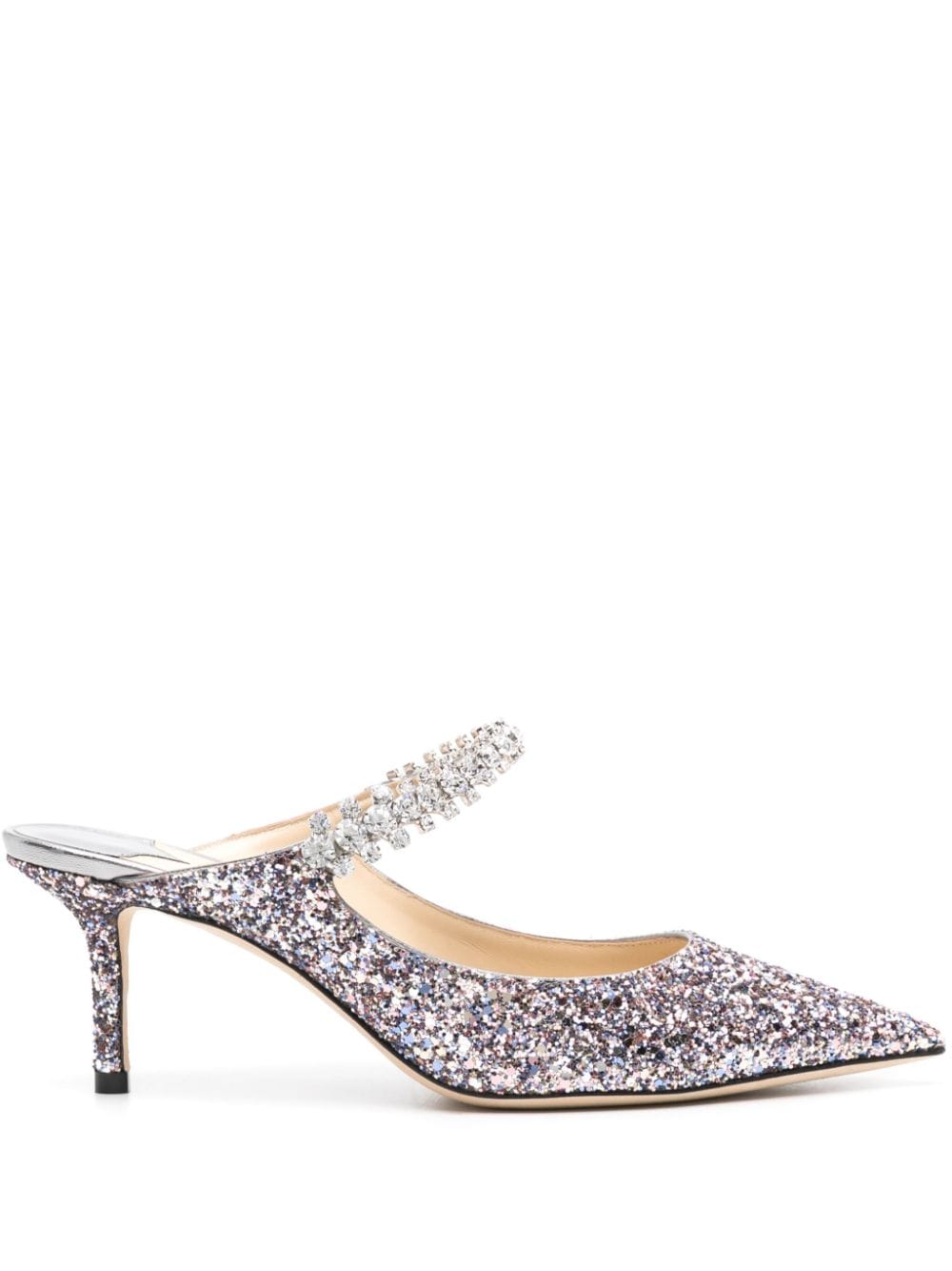 Jimmy Choo Bling 65mm glittery mules - Pink von Jimmy Choo