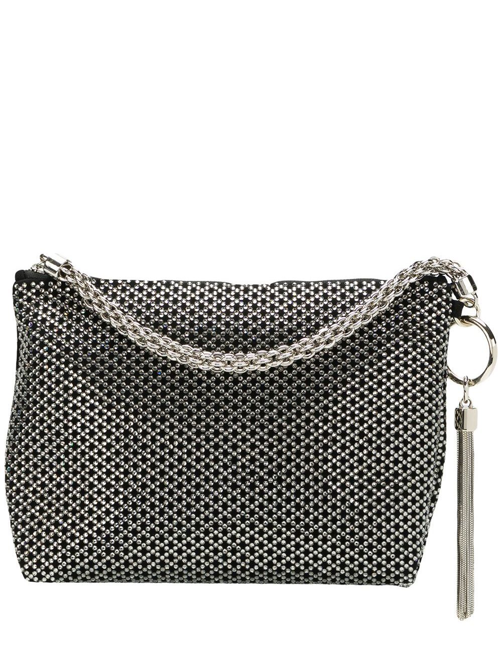 Jimmy Choo Callie crystal-embellished clutch bag - Black von Jimmy Choo