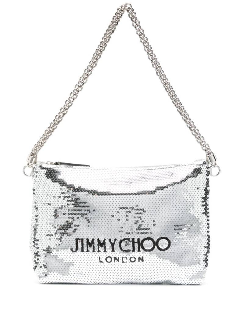 Jimmy Choo Callie sequinned shoulder bag - Silver von Jimmy Choo