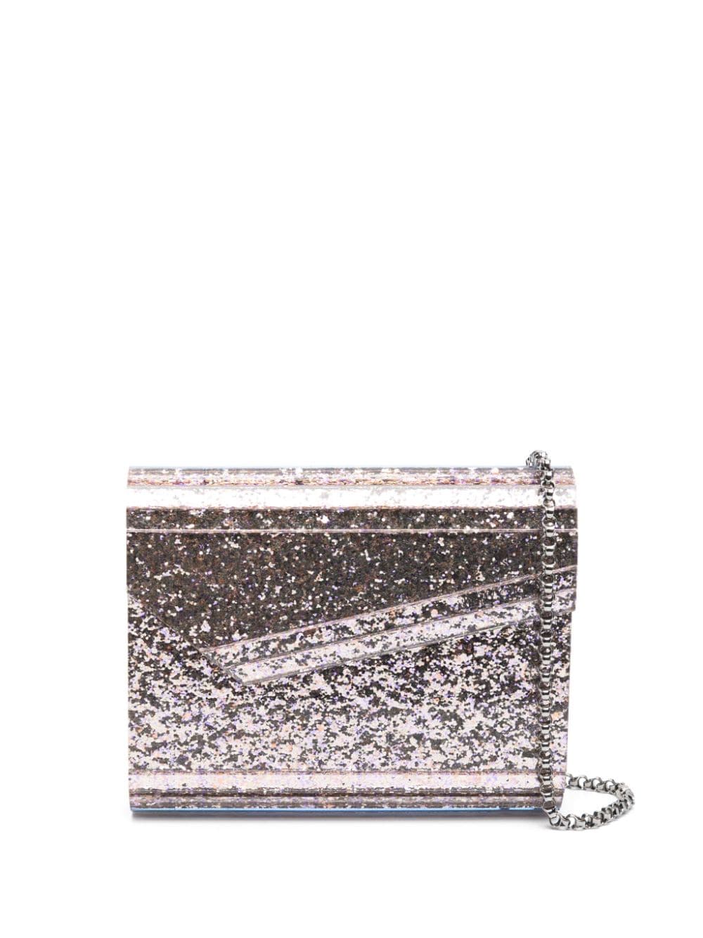 Jimmy Choo Candy glitter-detail cross body bag - Silver von Jimmy Choo