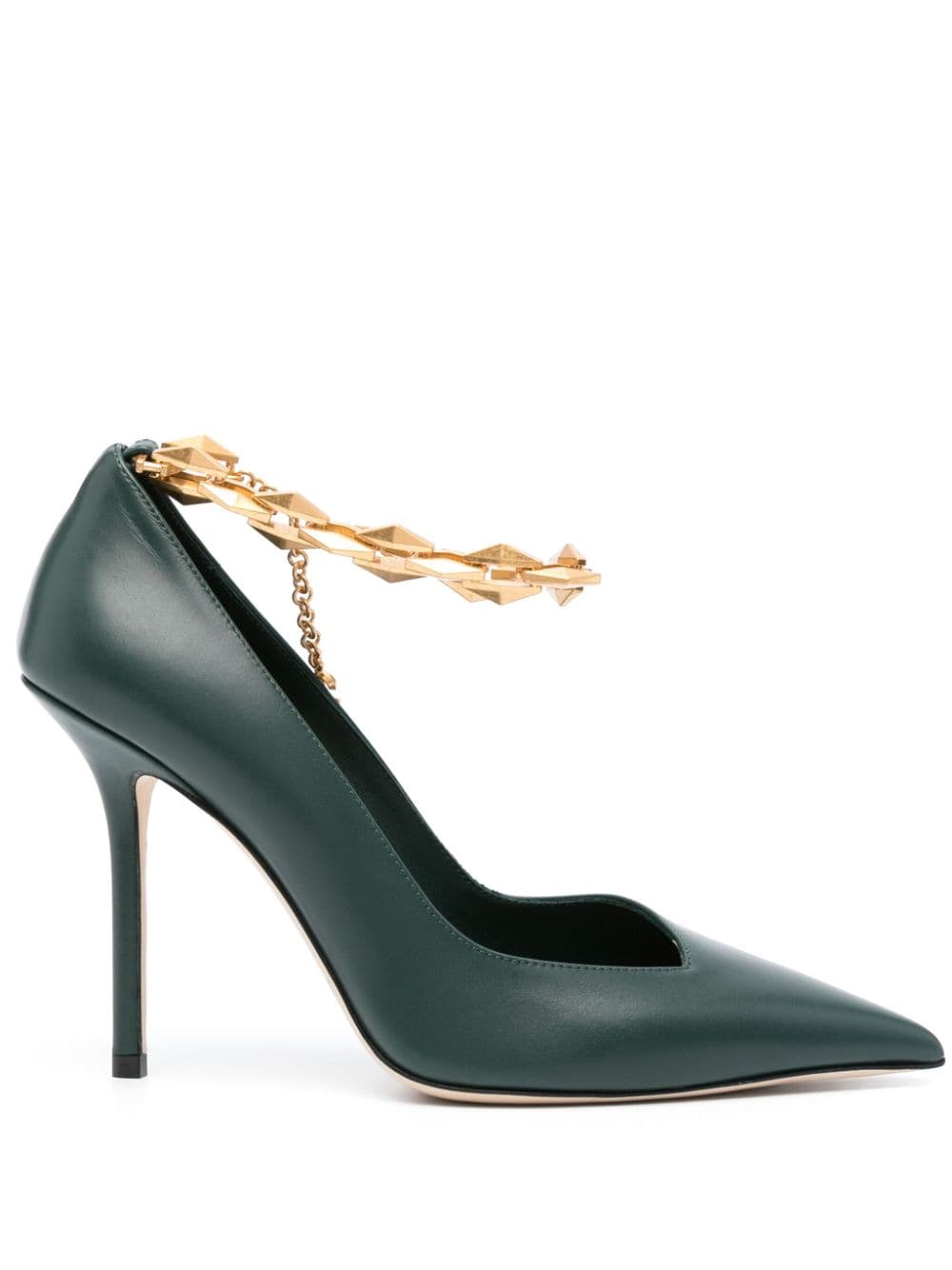 Jimmy Choo Diamond Talura 100mm leather pumps - Green von Jimmy Choo