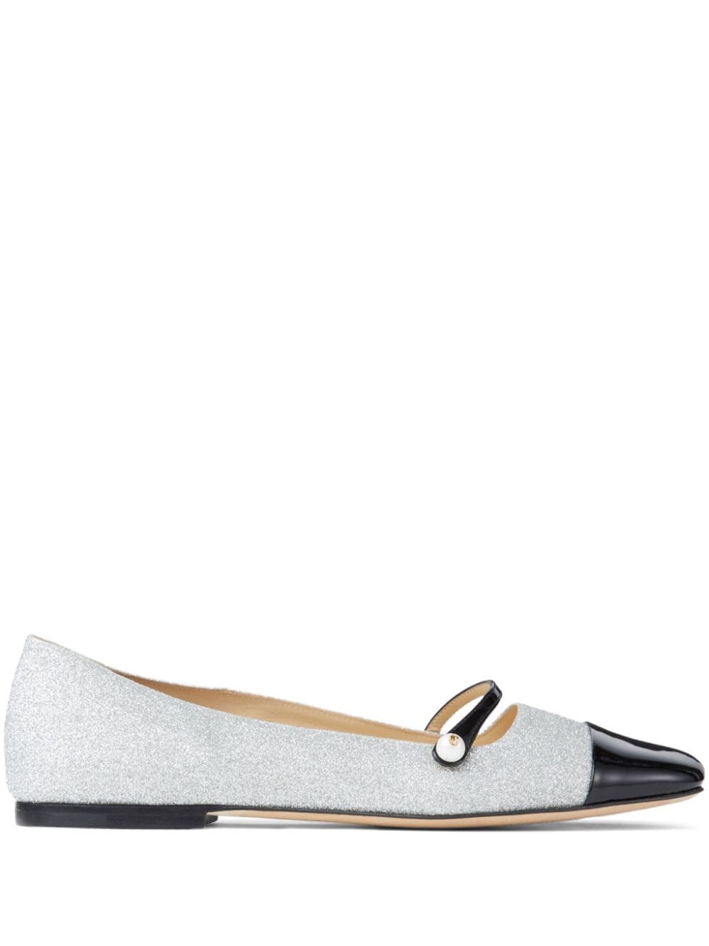 Jimmy Choo Elisa leather ballerina shoes - Silver von Jimmy Choo