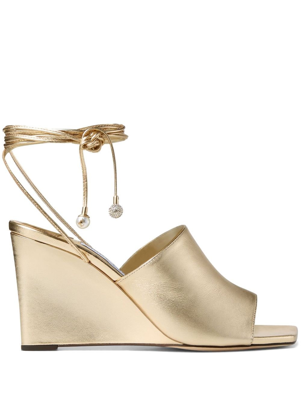 Jimmy Choo Elyna metallic wedge sandals - Gold von Jimmy Choo