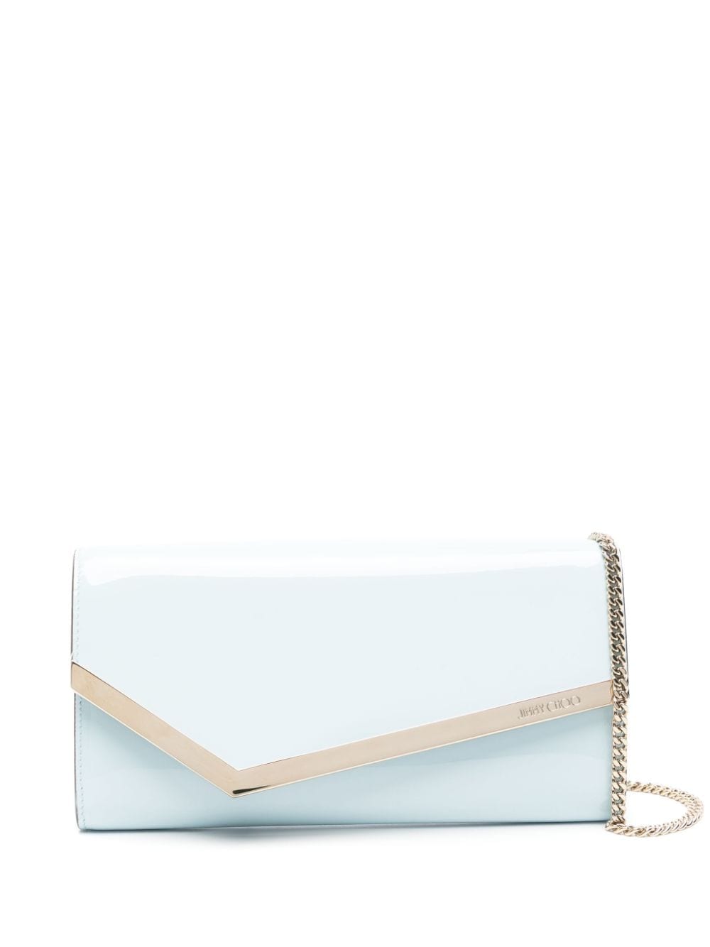 Jimmy Choo Emmie leather clutch bag - Blue von Jimmy Choo