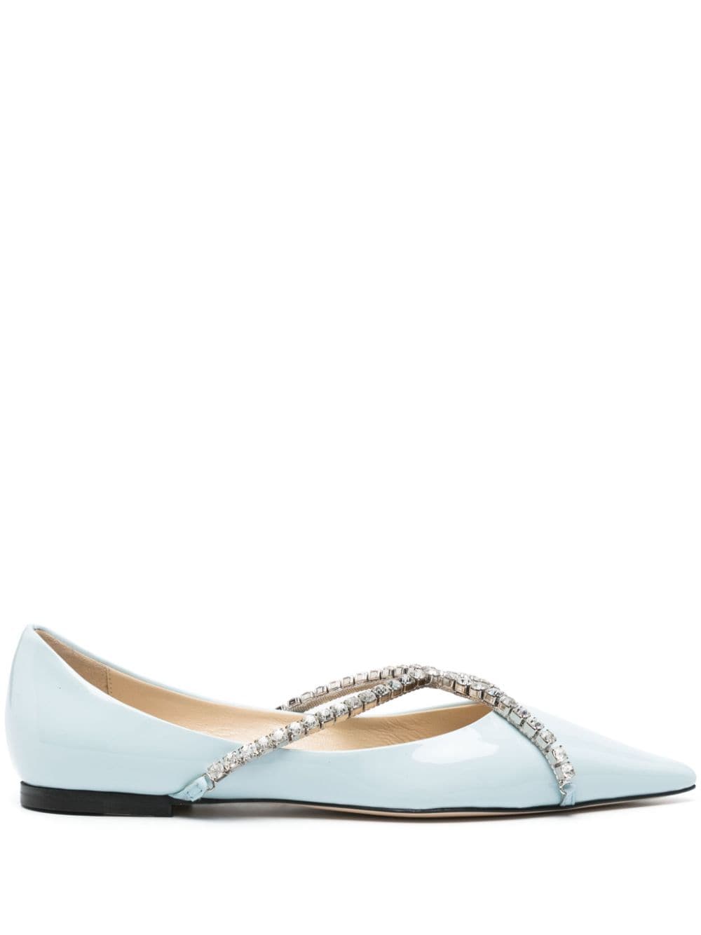 Jimmy Choo Genevi embellished ballet pumps - Blue von Jimmy Choo