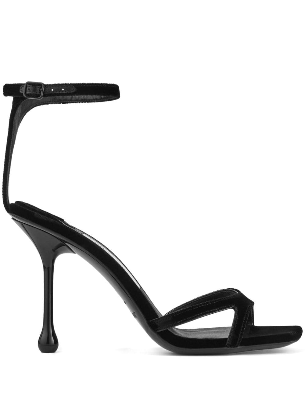 Jimmy Choo Ixia 95mm velvet sandals - Black von Jimmy Choo