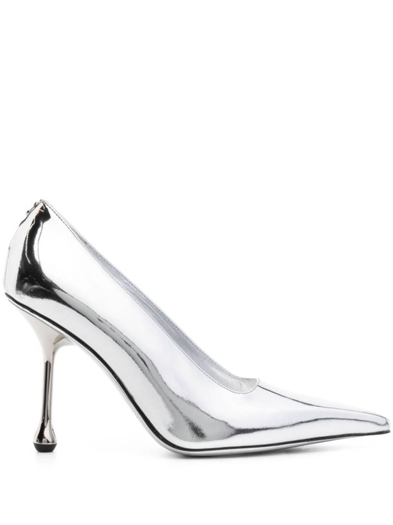 Jimmy Choo Ixia 95mm metallic pumps - Silver von Jimmy Choo