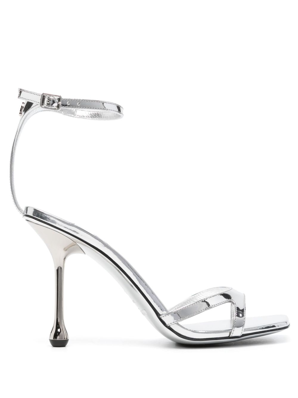 Jimmy Choo Ixia 95mm metallized sandals - Silver von Jimmy Choo