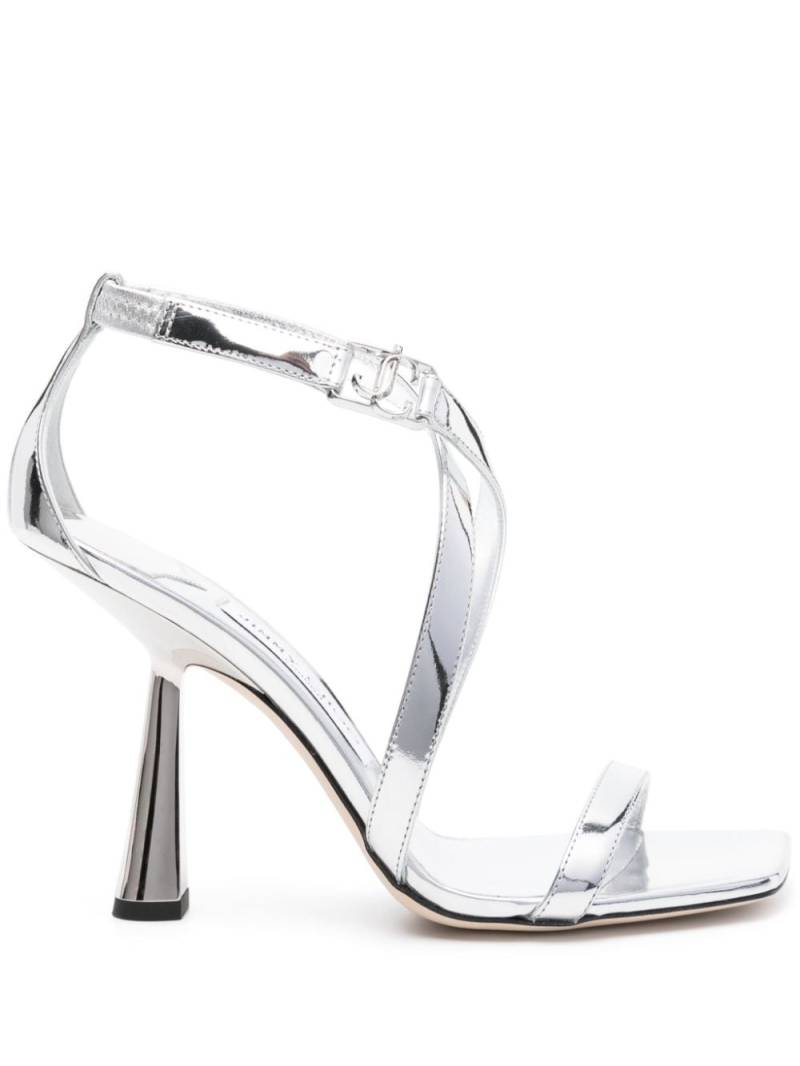 Jimmy Choo Jessica 100mm leather sandals - Silver von Jimmy Choo