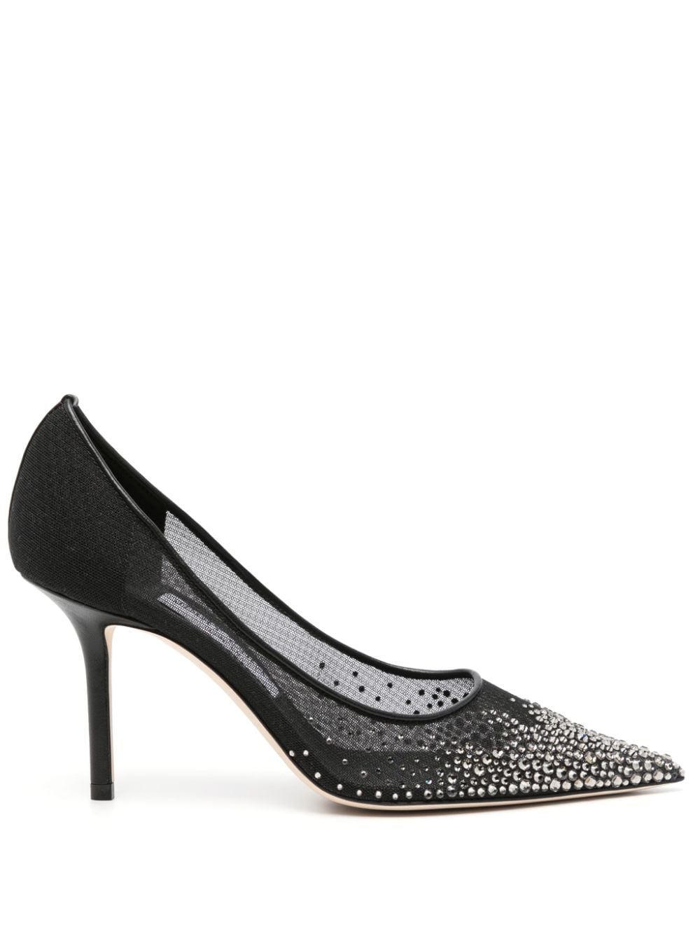 Jimmy Choo Love 85mm crystal-embellished pumps - Black von Jimmy Choo