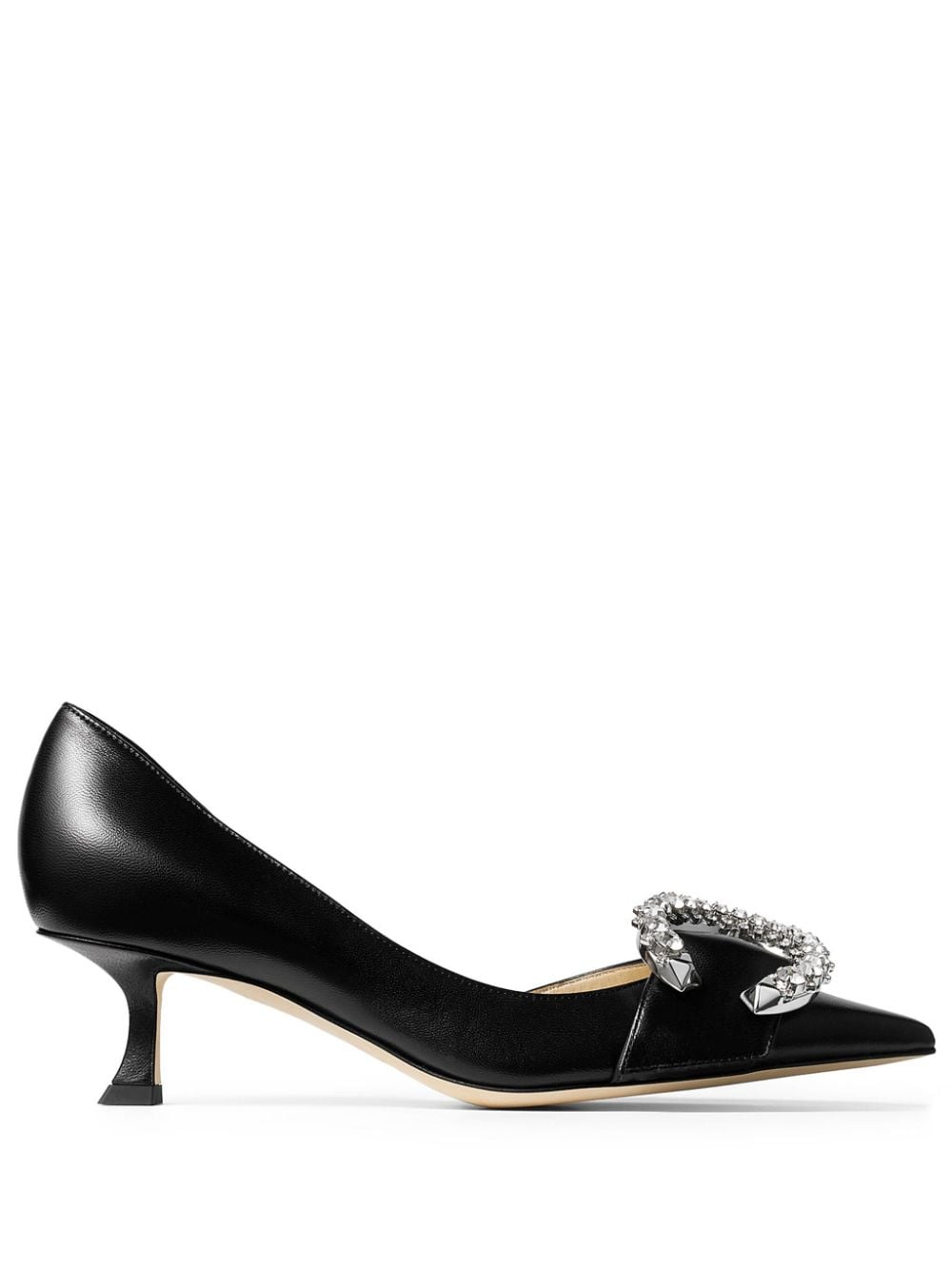 Jimmy Choo Melva Dorsay 50mm leather pumps - Black von Jimmy Choo