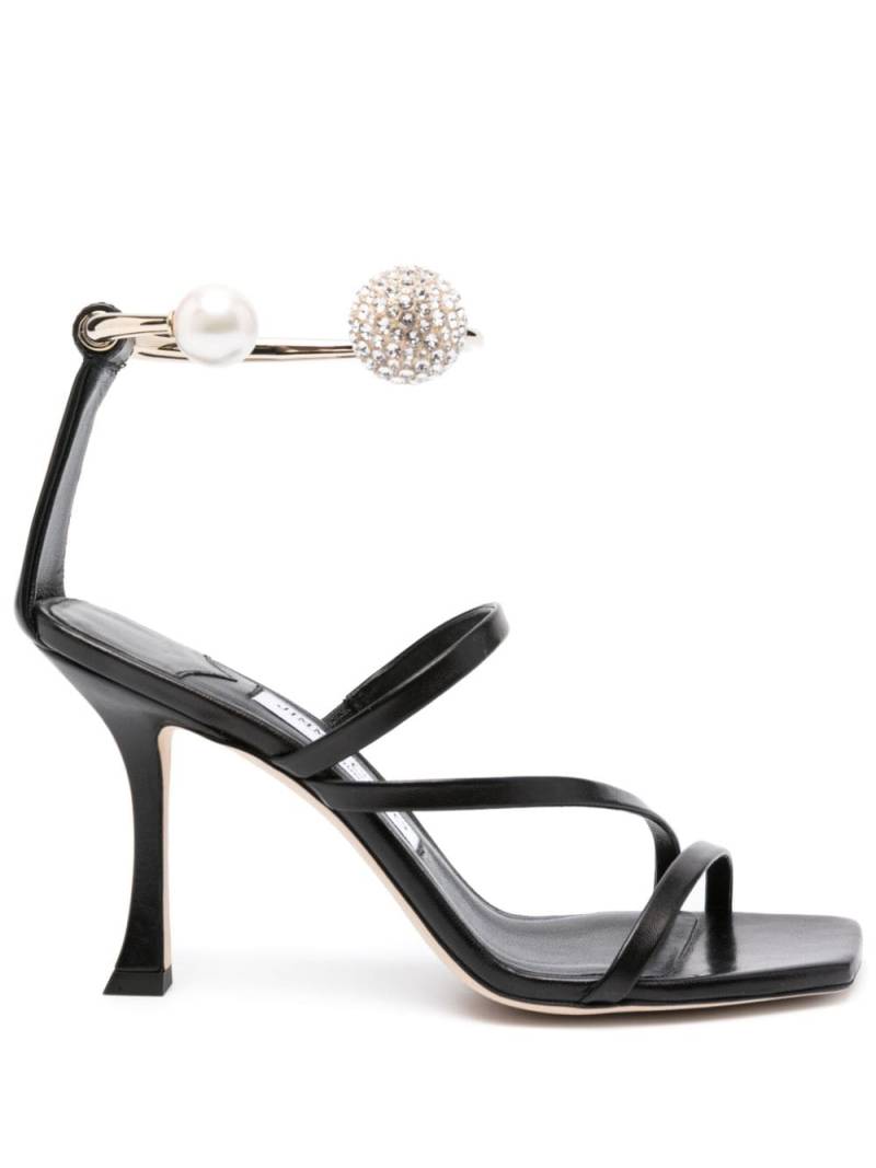 Jimmy Choo Ottilia 90mm leather sandals - Black von Jimmy Choo