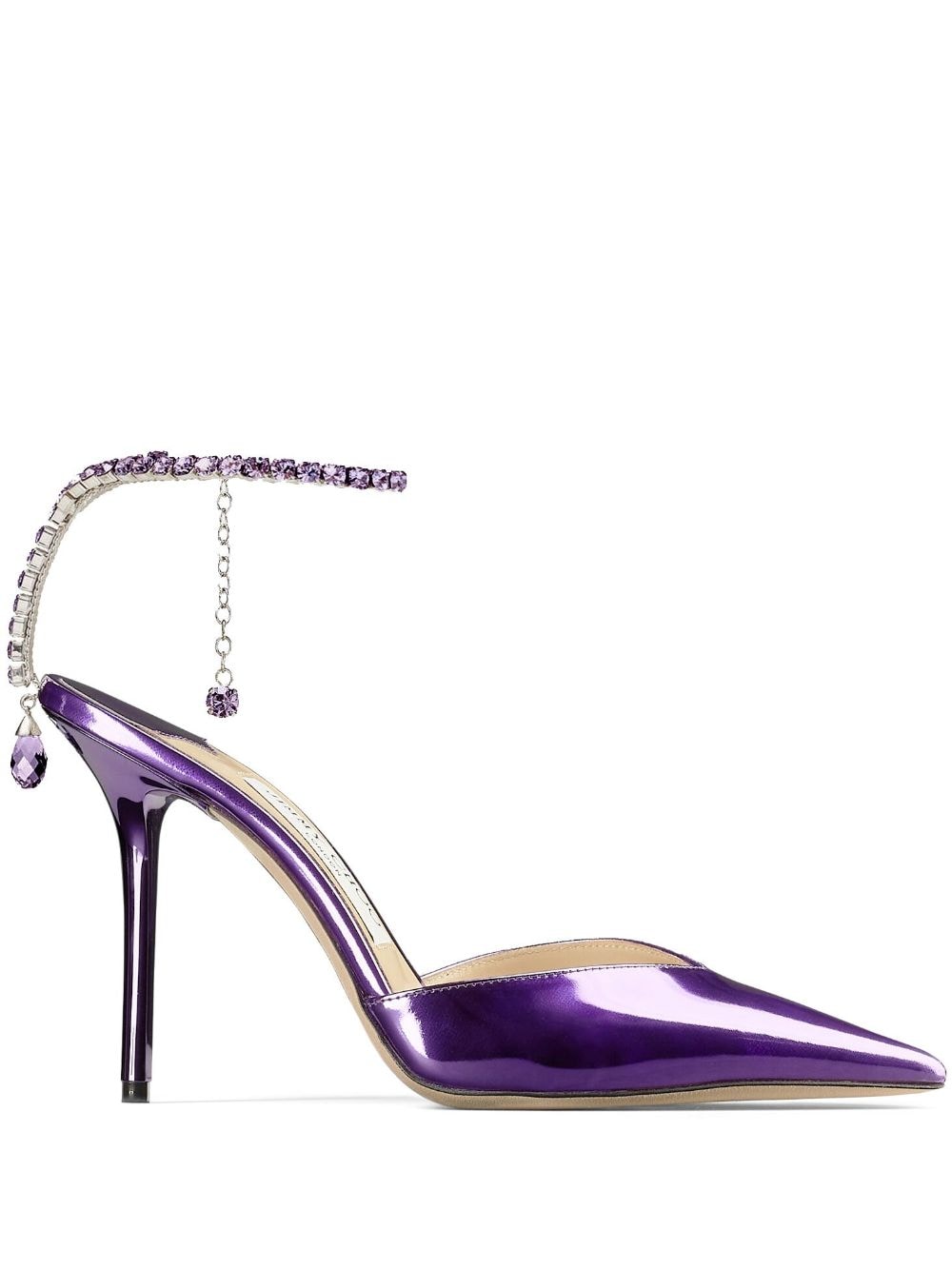 Jimmy Choo Saeda 100mm crystal-embellished pumps - Purple von Jimmy Choo