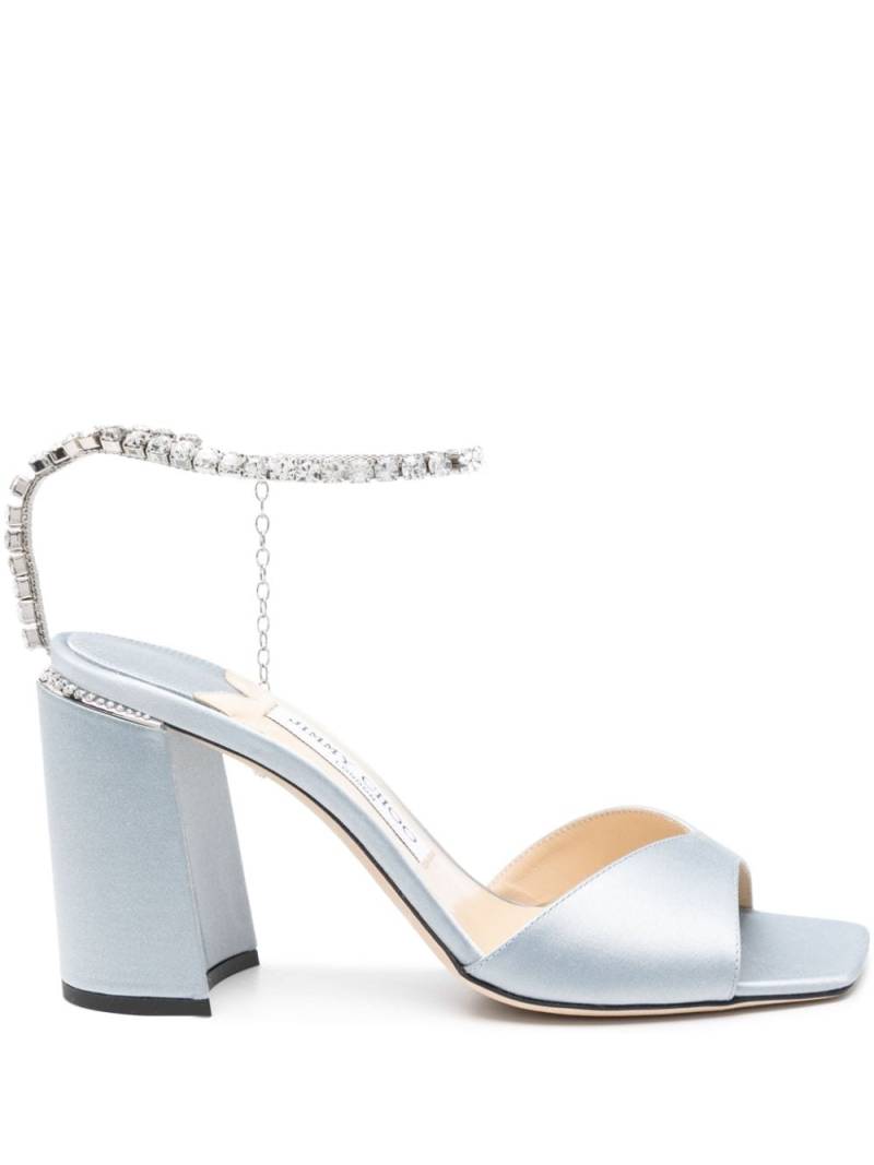 Jimmy Choo Saeda 80mm crystal-strap sandals - Blue von Jimmy Choo