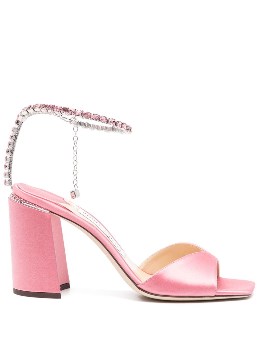 Jimmy Choo Saeda 85mm crystal-anklet sandals - Pink von Jimmy Choo