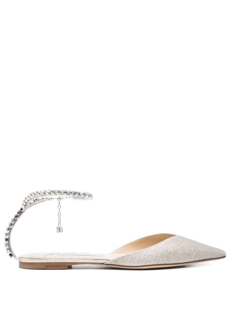 Jimmy Choo Saeda crystal-embellished pumps - Gold von Jimmy Choo