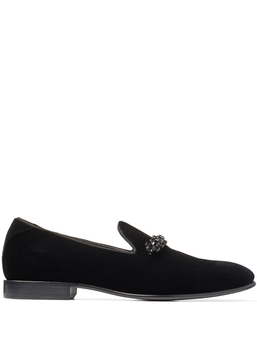 Jimmy Choo Thame embellished loafers - Black von Jimmy Choo