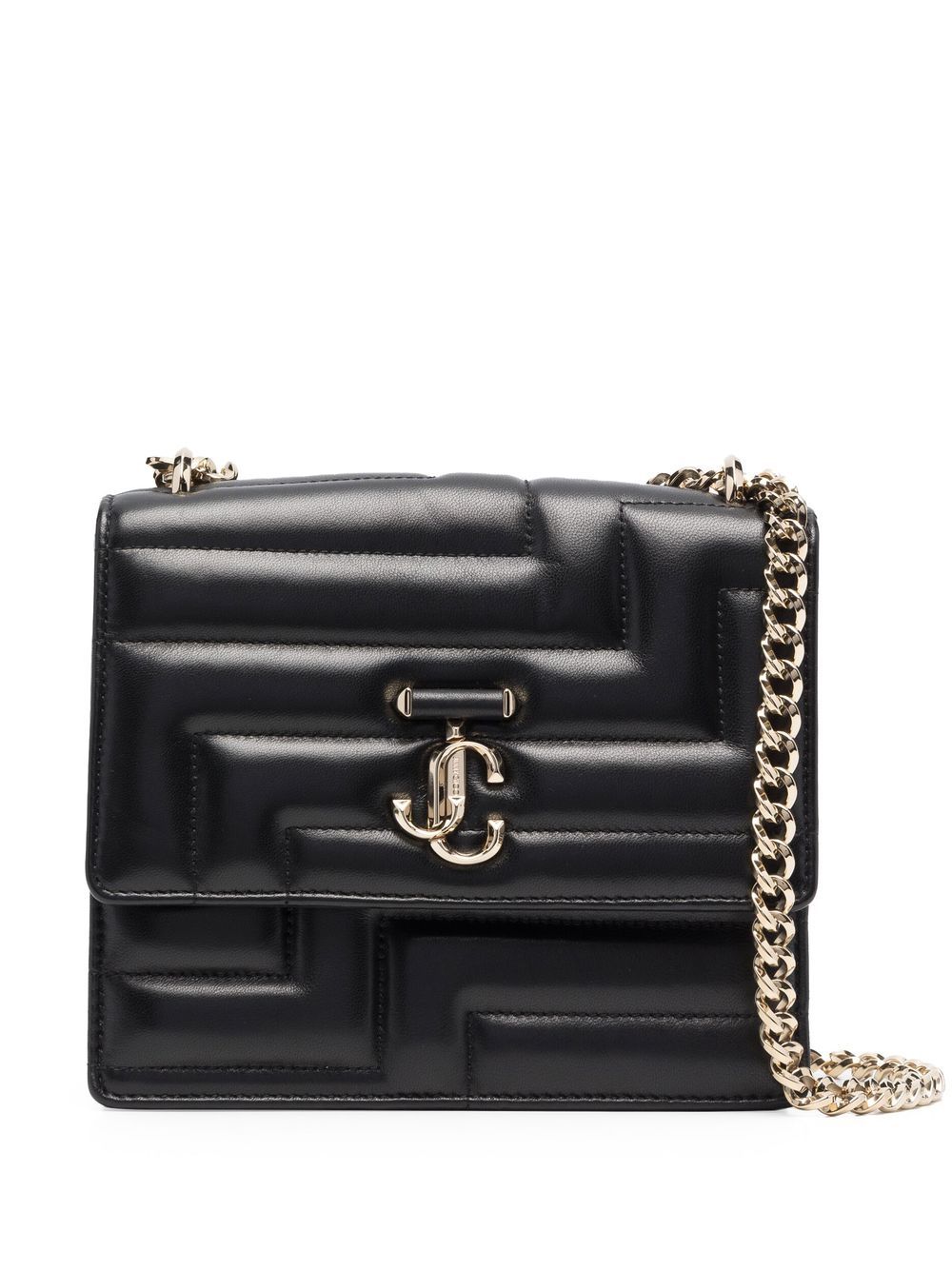 Jimmy Choo Avenue Quad quilted shoulder bag - Black von Jimmy Choo