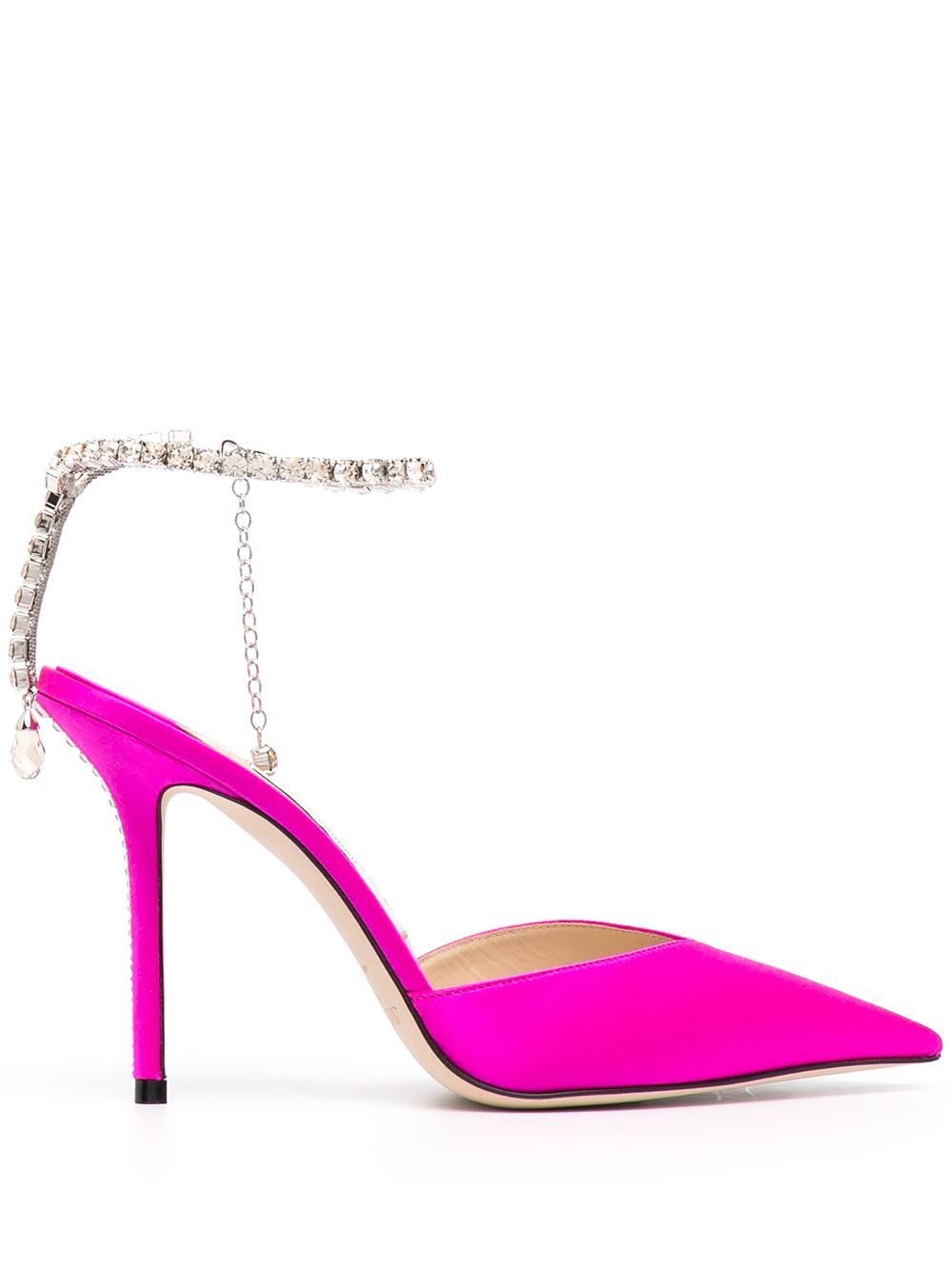 Jimmy Choo Saeda 100mm satin pumps - Pink von Jimmy Choo