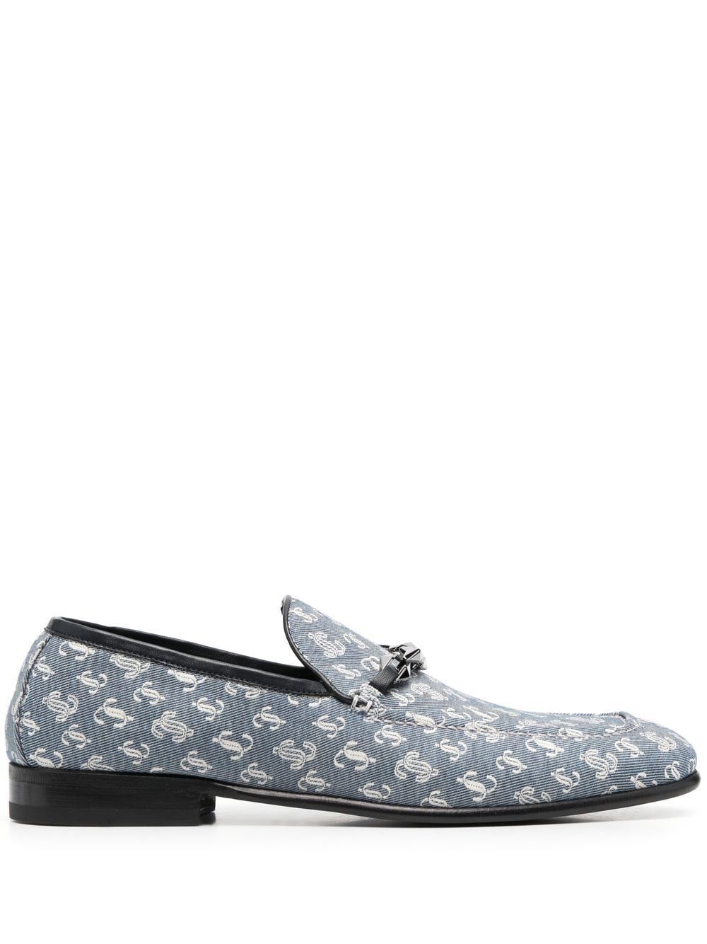 Jimmy Choo jacquard flat loafers - Blue von Jimmy Choo