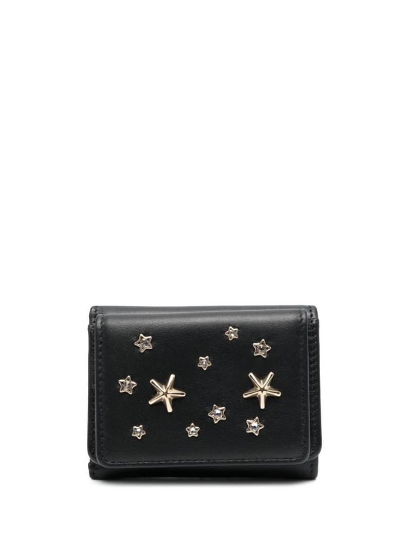 Jimmy Choo star stud-embellished leather wallet - Black von Jimmy Choo